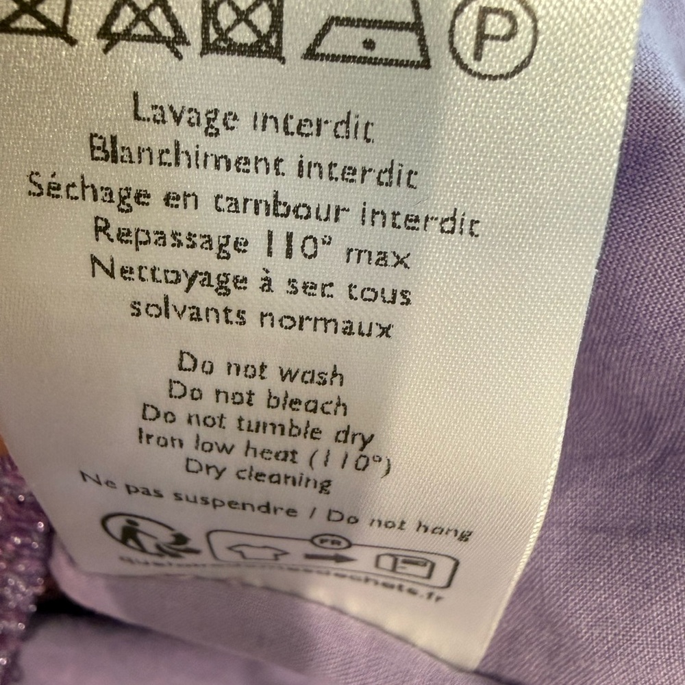 Sézane Gabin Mini Dress Lavender Purple Sequin Sz 40 US 8 Large - Picture 9 of 10